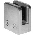 Lavi Industries Lavi Industries, Satin Stainless Steel Flat Back Glass Clip For 1/2" Glass 44-813G/F